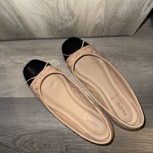 Aldo Women's Black and Beige Loafers